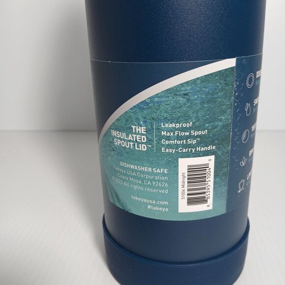 Takeya Actives 40oz Insulated Stainless Steel Water Bottle with Spout Lid New - Picture 7 of 7